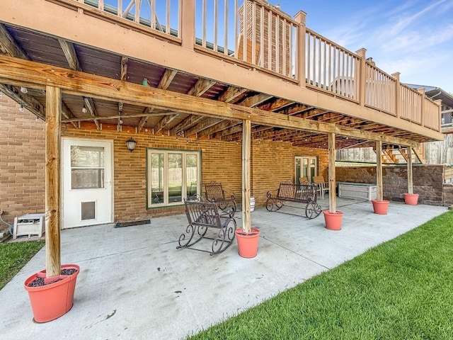 1434 10th St, Minot, ND 58701 - view of patio / terrace with a deck