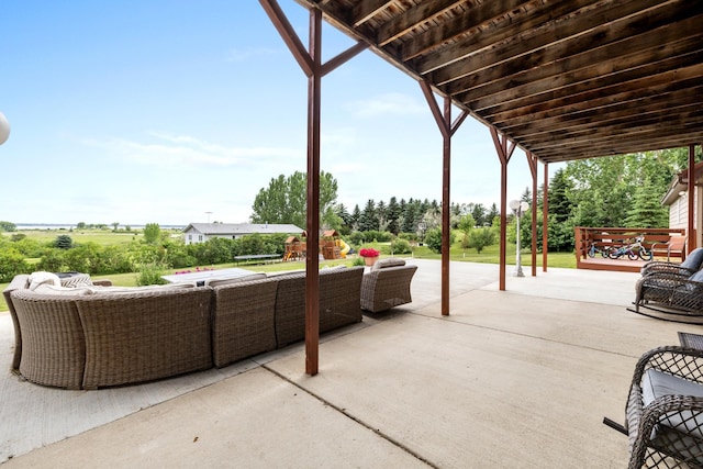 4610 12d St NW, Garrison, ND 58540 - view of patio / terrace with an outdoor hangout area