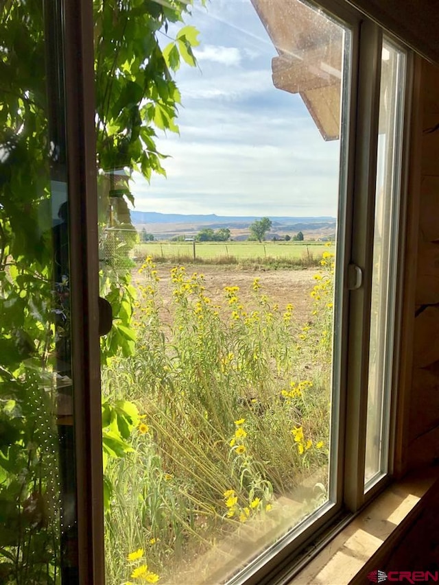 doorway with a rural view