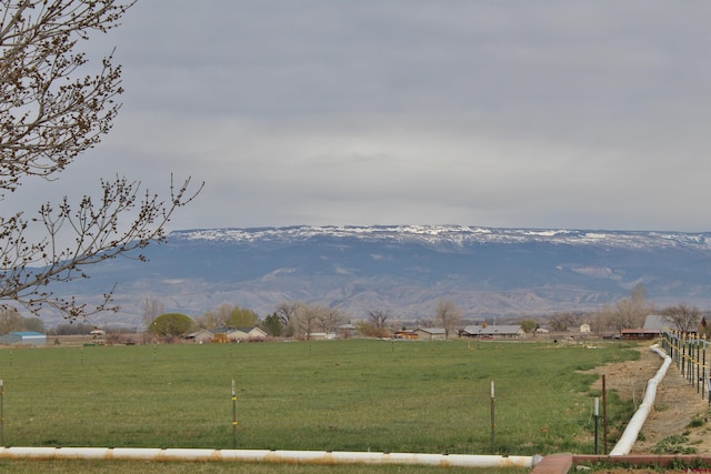 mountain view with a rural view