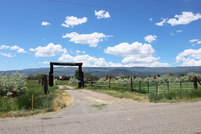 exterior space with a rural view