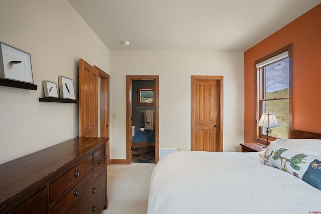 view of carpeted bedroom