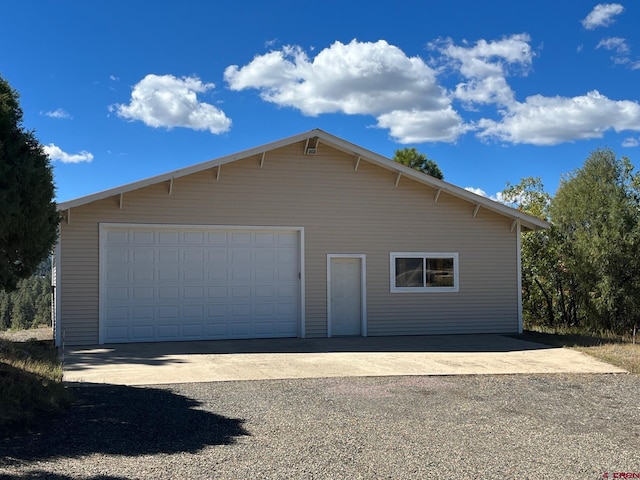 view of home's exterior with a garage