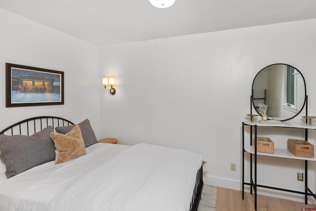 bedroom featuring light hardwood / wood-style flooring