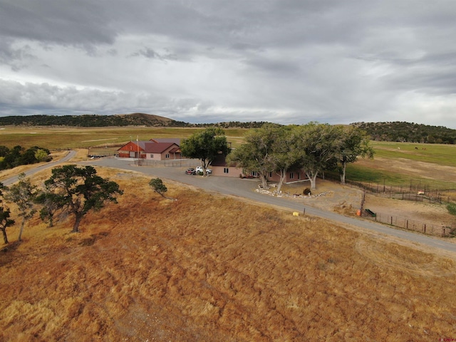 bird's eye view featuring a rural view