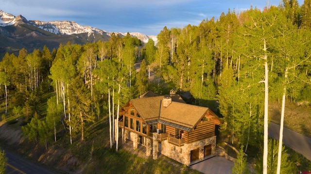 103 Double Eagle Way, Mountain Village, CO 81435 - aerial view featuring a mountain view