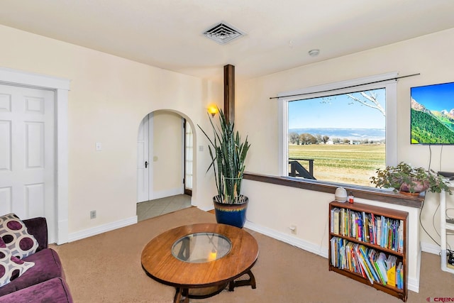 view of carpeted living room