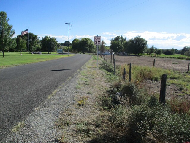 view of street featuring a rural view