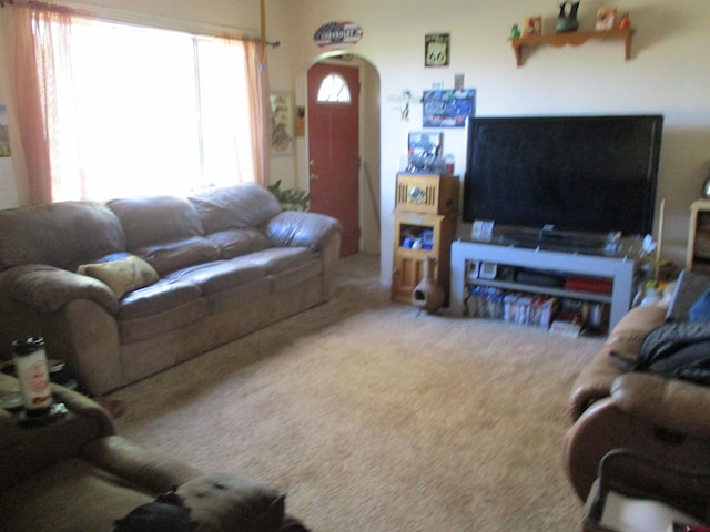 view of carpeted living room