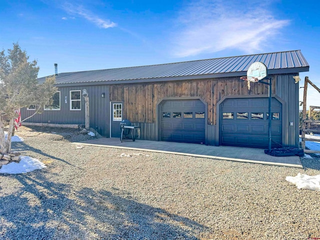 exterior space featuring wood walls