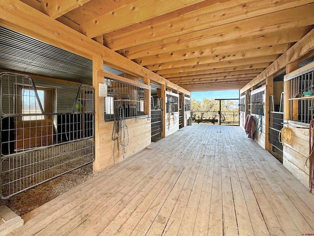 view of horse barn