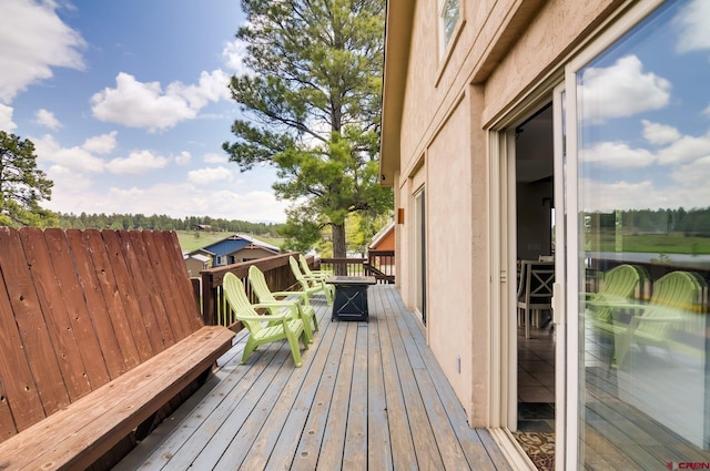 view of wooden terrace