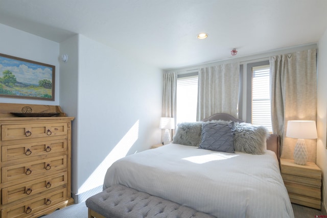 view of carpeted bedroom