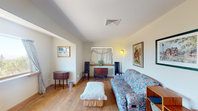 interior space featuring light wood-type flooring