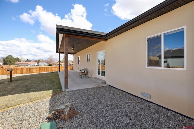 exterior space with a patio area