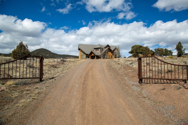 view of street featuring a rural view