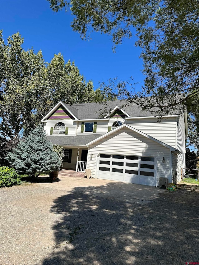 front of property featuring a garage