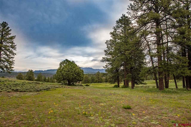 exterior space with a mountain view