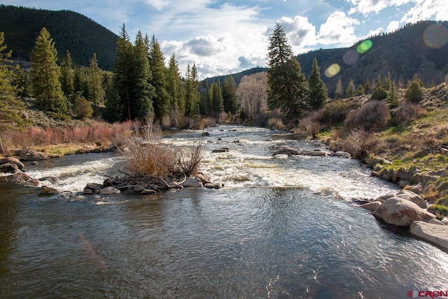 property view of water with a mountain view