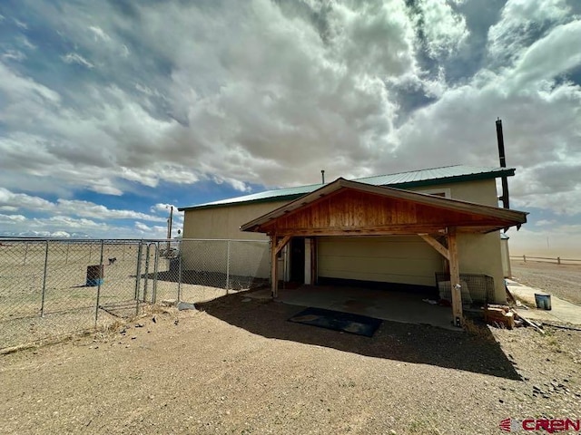 view of outdoor structure with a garage