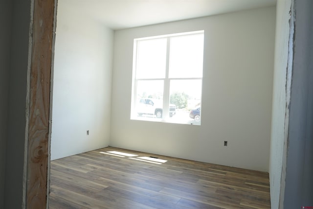 empty room featuring dark wood-type flooring