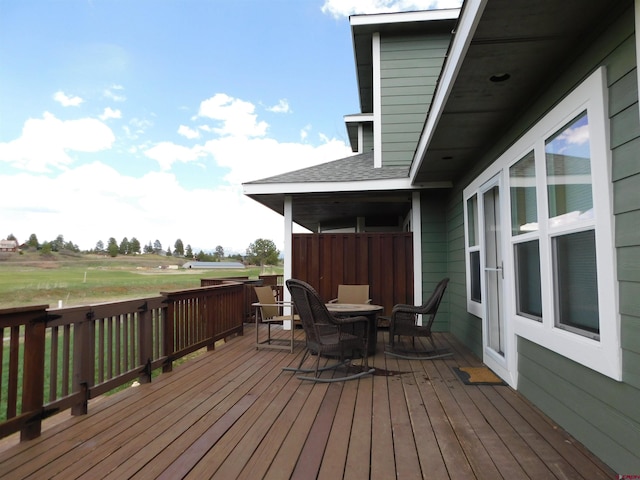 view of wooden terrace