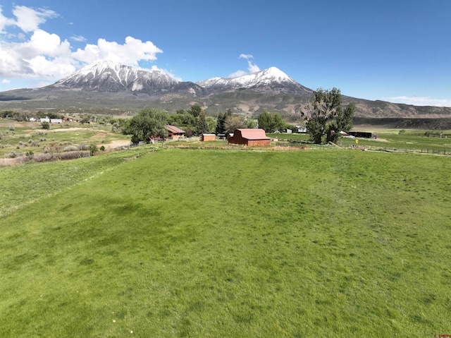 mountain view with a rural view