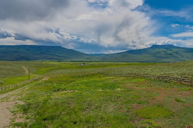 property view of mountains with a rural view