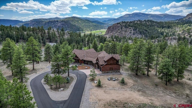 exterior space with a mountain view