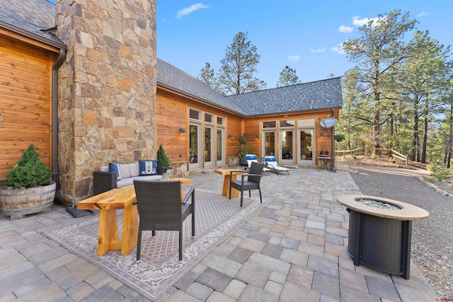 view of patio with french doors