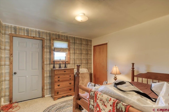 101 Spirit Path Ct, Pagosa Springs, CO 81147 - bedroom with light colored carpet and wallpapered walls