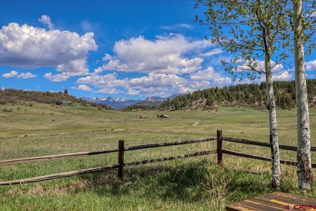 101 Spirit Path Ct, Pagosa Springs, CO 81147 - view of yard featuring a view of countryside and a mountain view