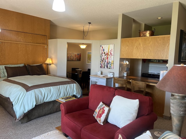 bedroom featuring a textured ceiling