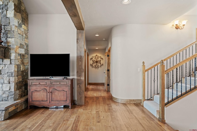 interior space featuring light wood-type flooring