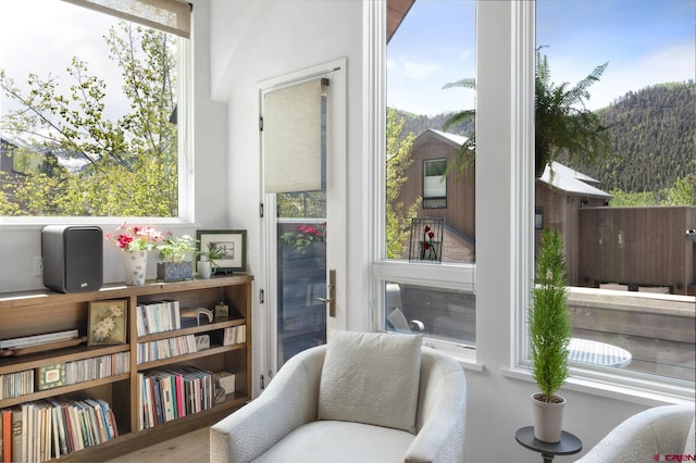 sitting room featuring a healthy amount of sunlight