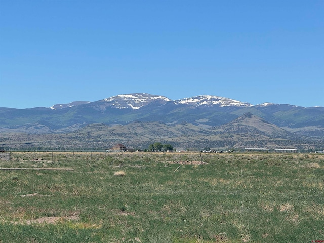 mountain view with a rural view