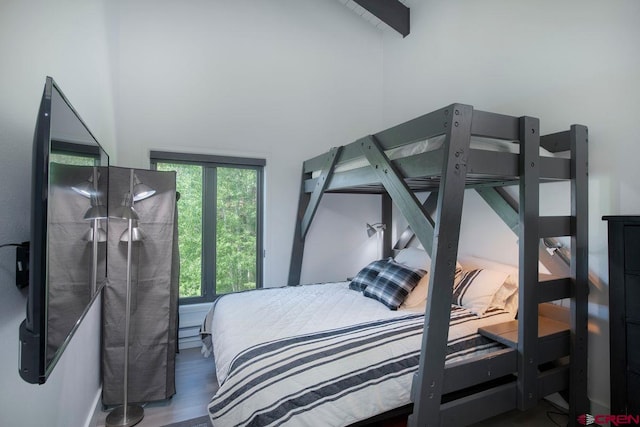 bedroom featuring hardwood / wood-style floors