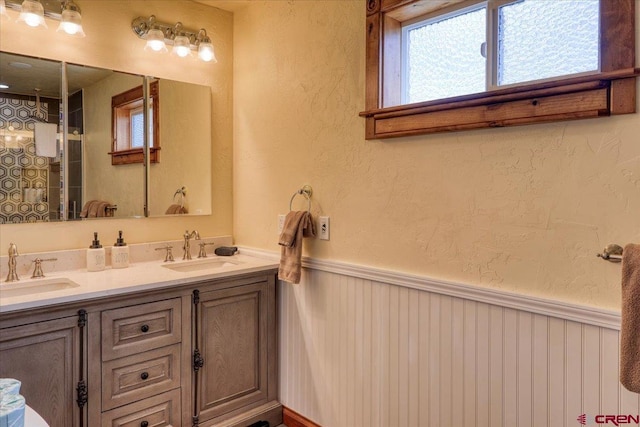 bathroom with vanity