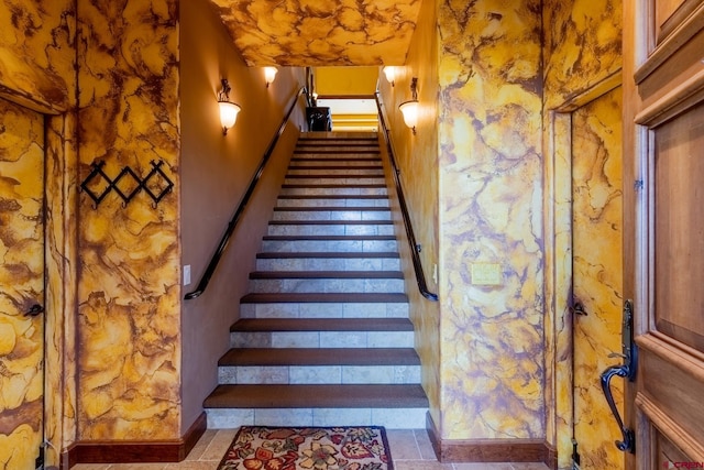 view of stairway