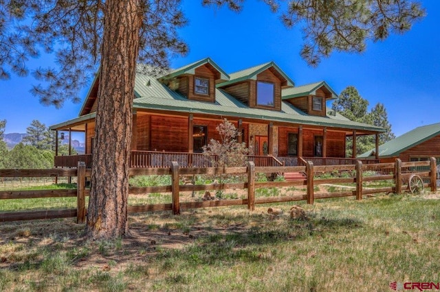 view of front of house with covered porch