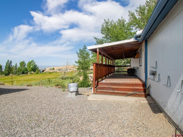 exterior space with a wooden deck