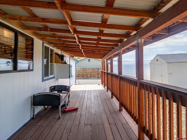 view of wooden deck