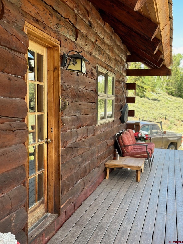 view of wooden deck