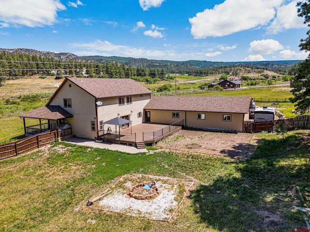 exterior space with a mountain view