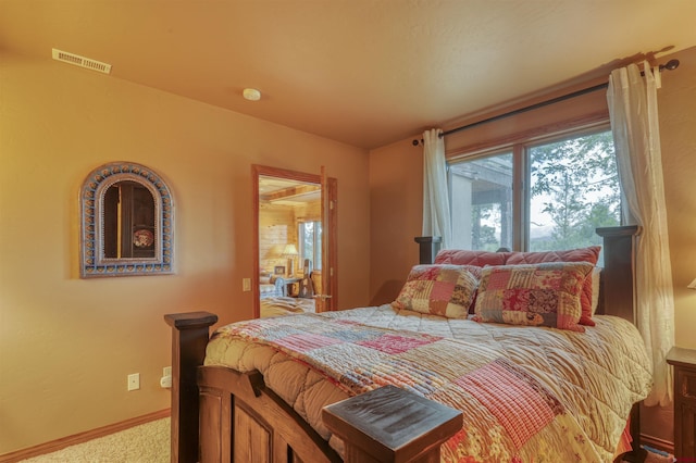 view of carpeted bedroom