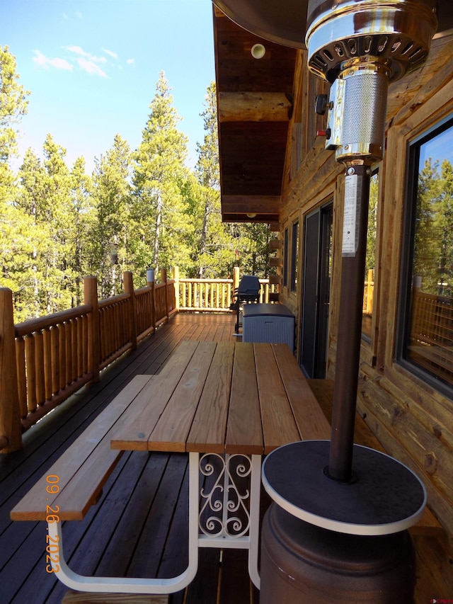 view of wooden terrace