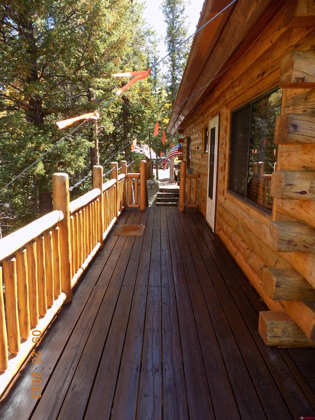 view of wooden terrace