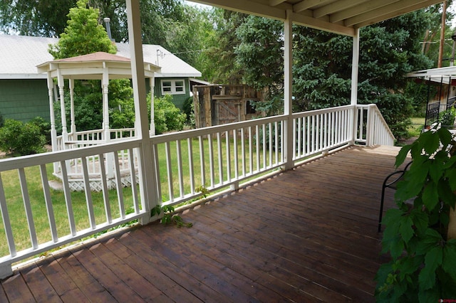 view of wooden terrace