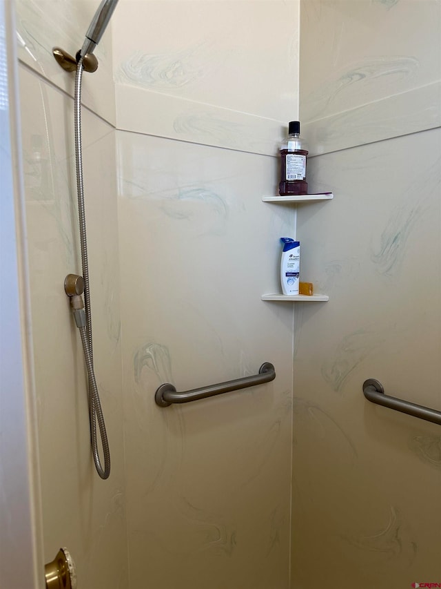 room details with tiled shower