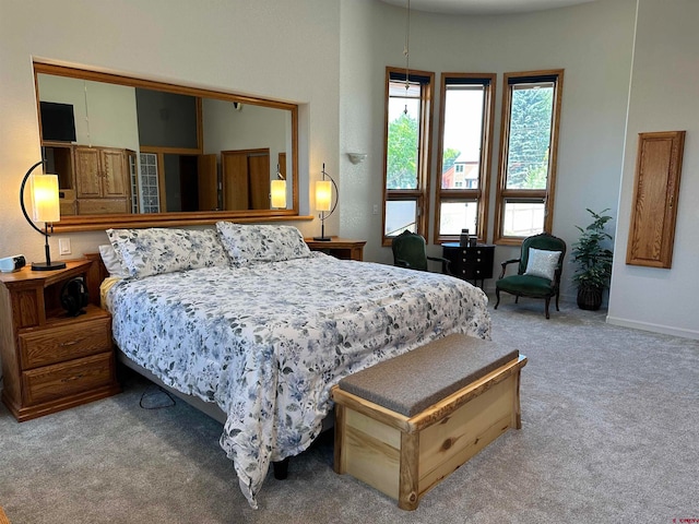 view of carpeted bedroom